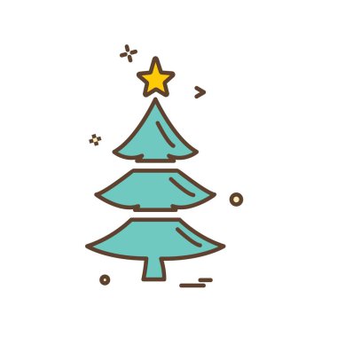 Noel ağacı simge tasarlamak vektör