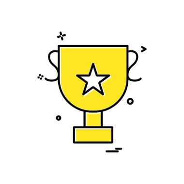 Kupası kupa simge vektör tasarımı