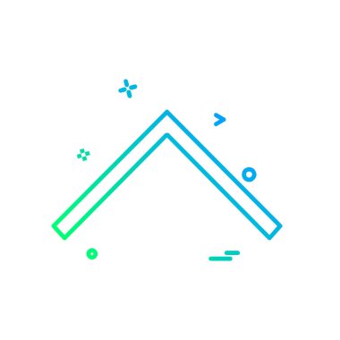 Yukarı ok simgesi tasarım vektörü