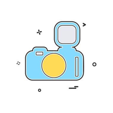 Kamera simgesi tasarım vektörü