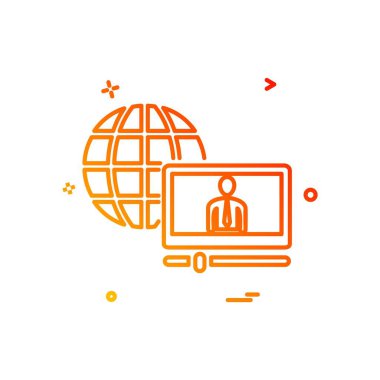 Küre simge tasarlamak vektör