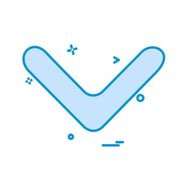 Aşağı ok simgesi tasarım vektörü