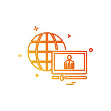 Küre simge tasarlamak vektör