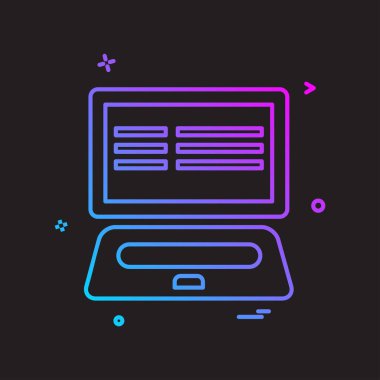 Bilgisayar simgesi tasarım vektörü