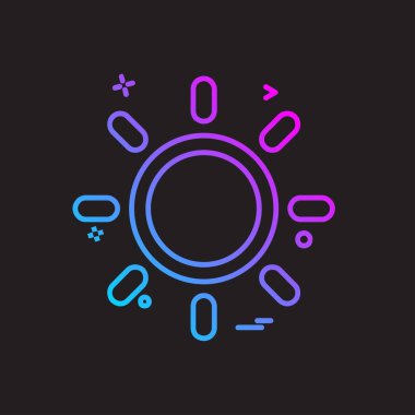 Güneş simgesi tasarım vektörü