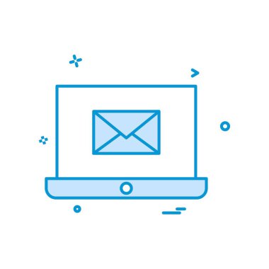 dizüstü e-posta simge vektör tasarımı
