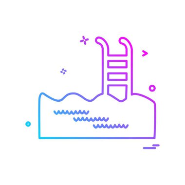 Yüzme simge tasarlamak vektör