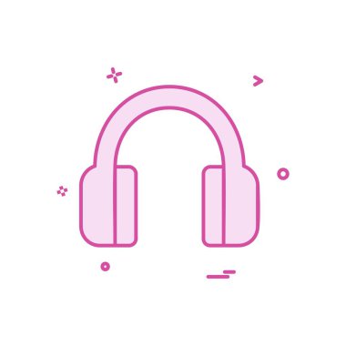 Kulaklık simge tasarlamak vektör