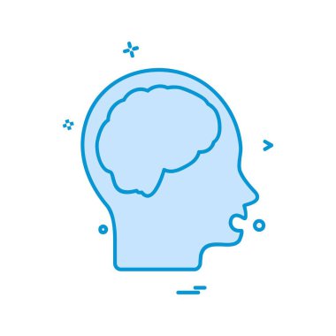 Beyin simge tasarlamak vektör