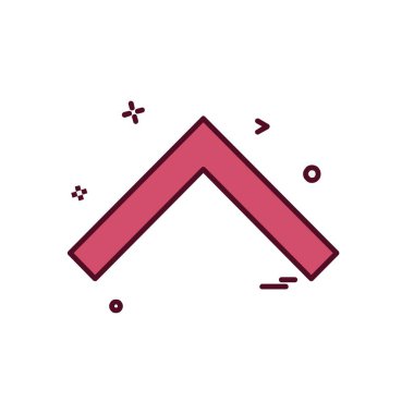 Yukarı ok simgesi tasarım vektörü