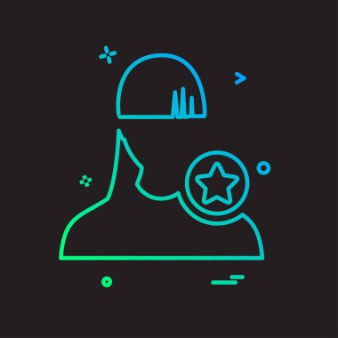 Kadın avatar simge tasarlamak vektör