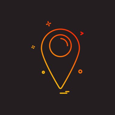 Gezinti simgesi tasarım, renkli vektör çizim