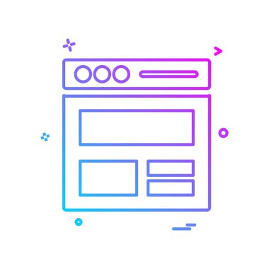 Web düzen simge tasarlamak vektör