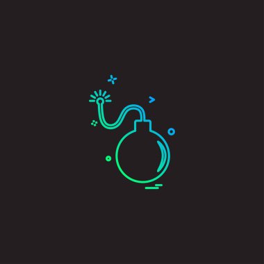 bomba patlayıcı savaş silah simge vektör tasarımı