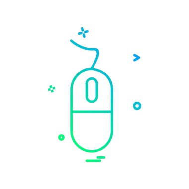 Bilgisayar fare düz simge vektör çizim 