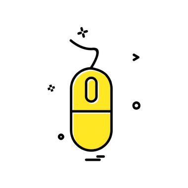 Bilgisayar fare düz simge vektör çizim 