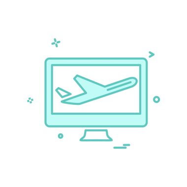 Uçak simgesi tasarım vektörü