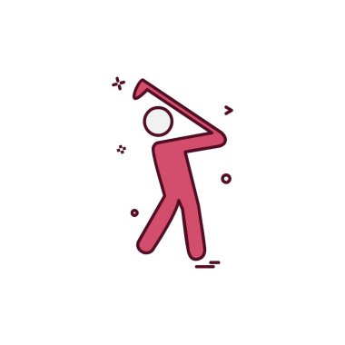 Golf simge tasarlamak vektör 