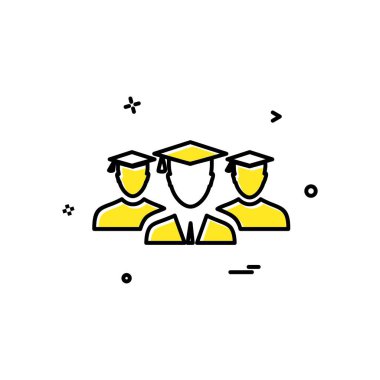 Grup simgesi tasarım, renkli vektör çizim