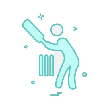 Kriket simge tasarlamak vektör 