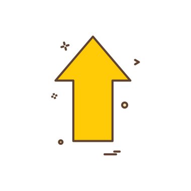 ok yukarı yönlü ikon vektör tasarımı