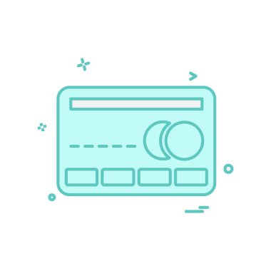 Kredi kartı simgesi tasarım, renkli vektör çizim