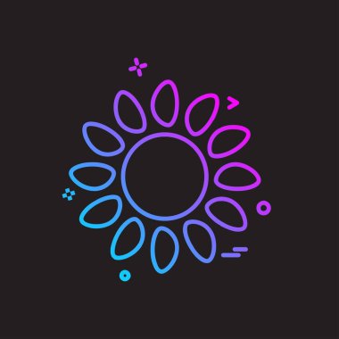 Güneş simgesi tasarım vektörü