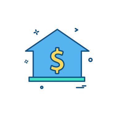 house dollar ev ikonu vektör tasarımı