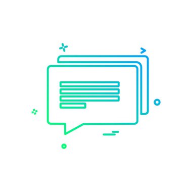 Sohbet simgesi tasarım vektörü