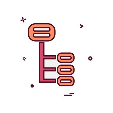 Hiyerarşi simgesi tasarım vektörü