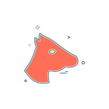 At simgesi tasarım vektörü 