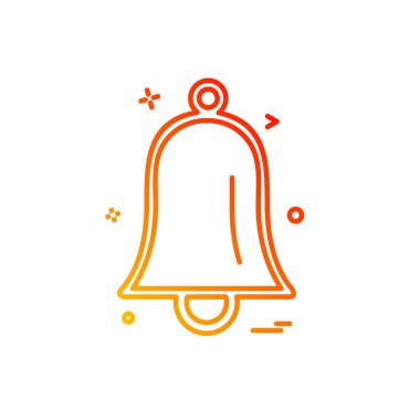 Çan simgesi tasarım vektörü