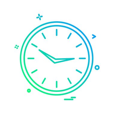 saat düz ikon vektör illüstrasyonu 