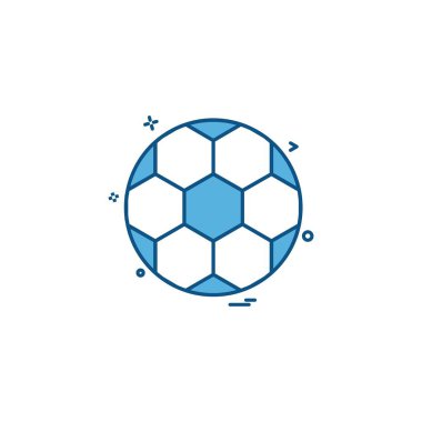 Futbol ikonu tasarım vektörü 