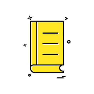 Kitap simgesi tasarım vektörü