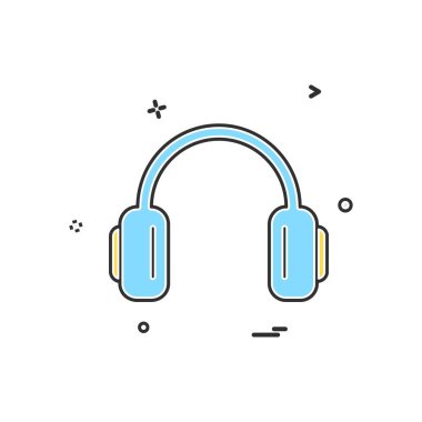 Kulaklık simge tasarlamak vektör