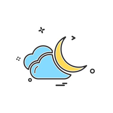 Weather simge vektör beyaz arka plan üzerinde