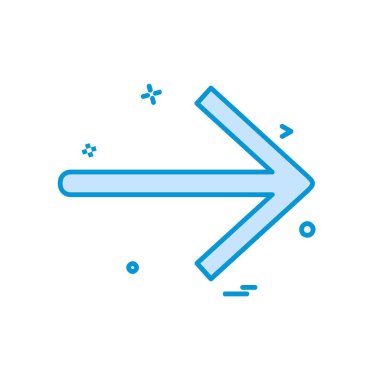 Sağ ok simge tasarlamak vektör