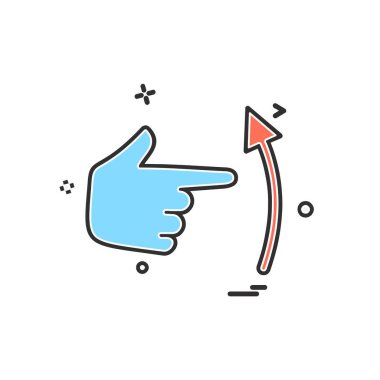 El simgesi tasarım, renkli vektör çizim