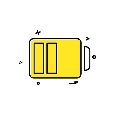 Batarya simgesi tasarım vektörü