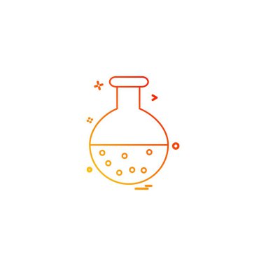 Şişesi simgesi tasarım, renkli vektör çizim