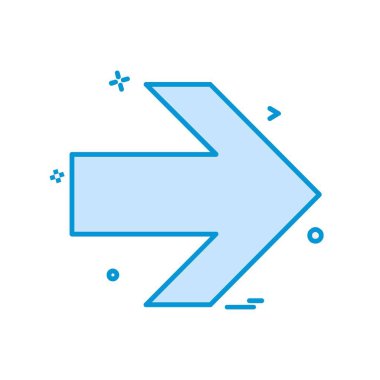 Sağ ok simge tasarlamak vektör