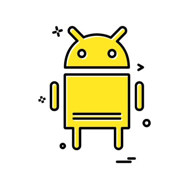 Android düz simge vektör çizim 