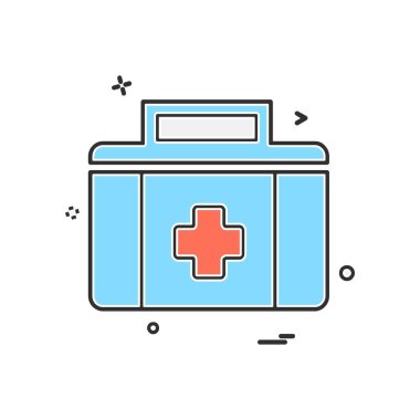 Tıbbi simge tasarım, renkli vektör çizim