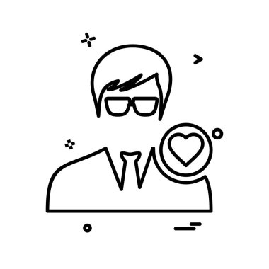 Avatar erkek simge tasarım vektörü