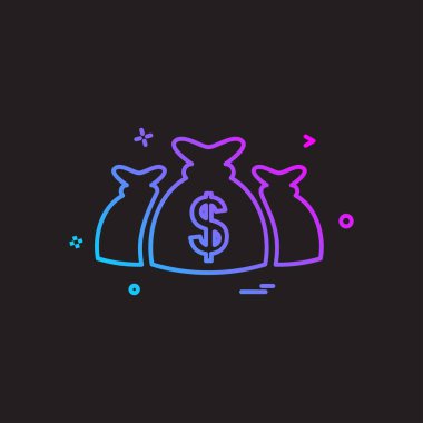 Dolar simgesi tasarım vektörü