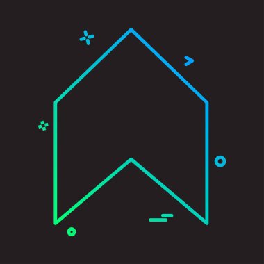 Ok simgesi tasarım vektörü