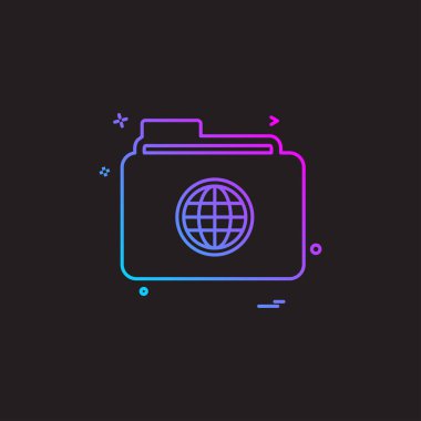 Klasör simge tasarlamak vektör