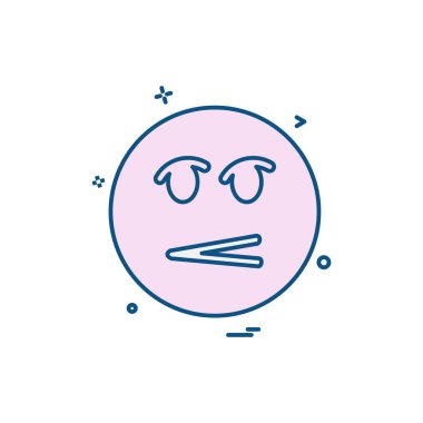 Emoji simgesi tasarım, vektör çizim