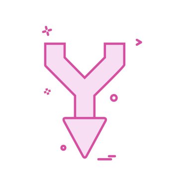 Aşağı ok simgesi tasarım vektörü